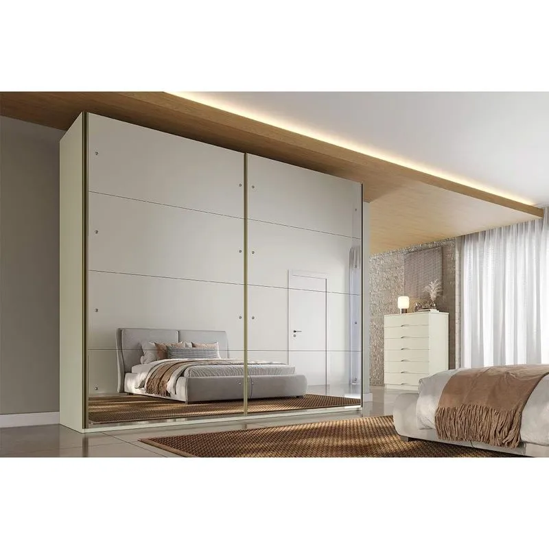 Guarda Roupa Casal 2 Ptas 2Esp 6Gav Hanover Off White Europa