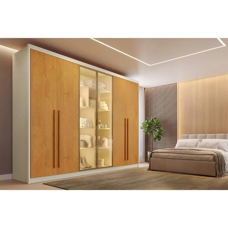 Guarda Roupa Casal 6 Portas 2Vid 6Gav Madri Off White Europa