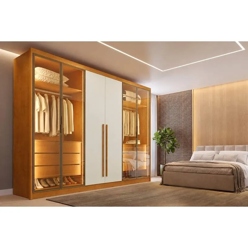 Guarda Roupa Casal 6 Portas 4Vid 6Gav Madri PerobaOff Europa