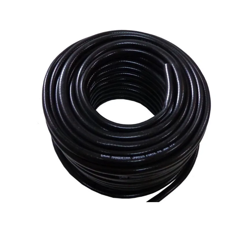 Mangueira Emborrachada Jardim Super Forte Preta 1/2 - 70M