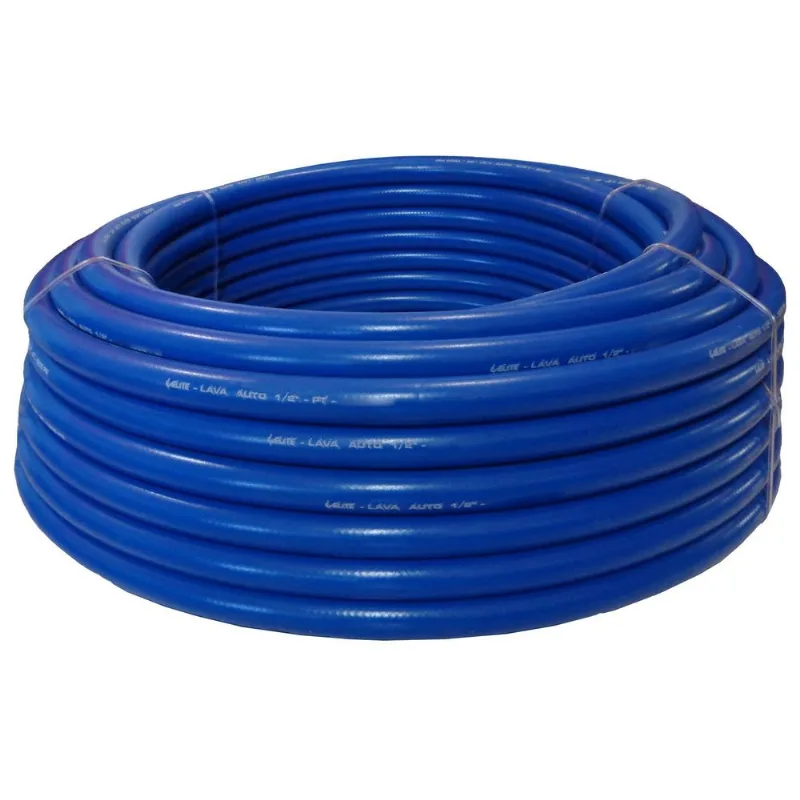 Mangueira Lava Jato Auto Lona Dupla 1200 Psi 1/2 Azul - 10m