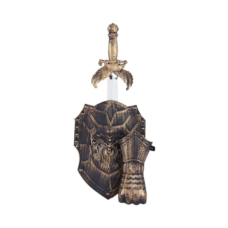 Kit Medieval Le com Espada Escudo e Garra