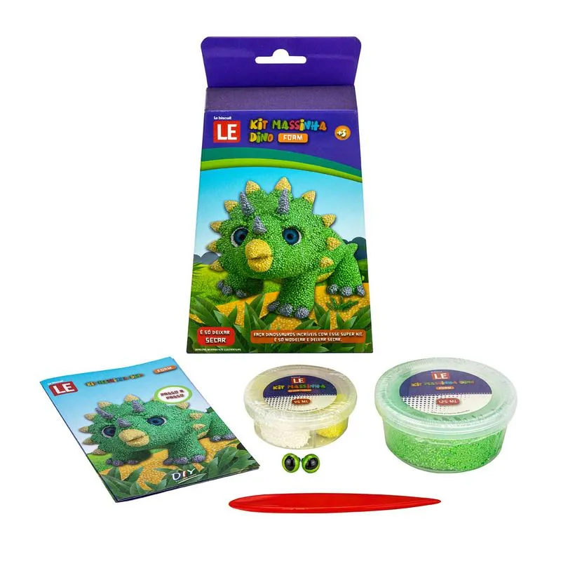 Kit Massinha Le Dino com Acessórios Verde
