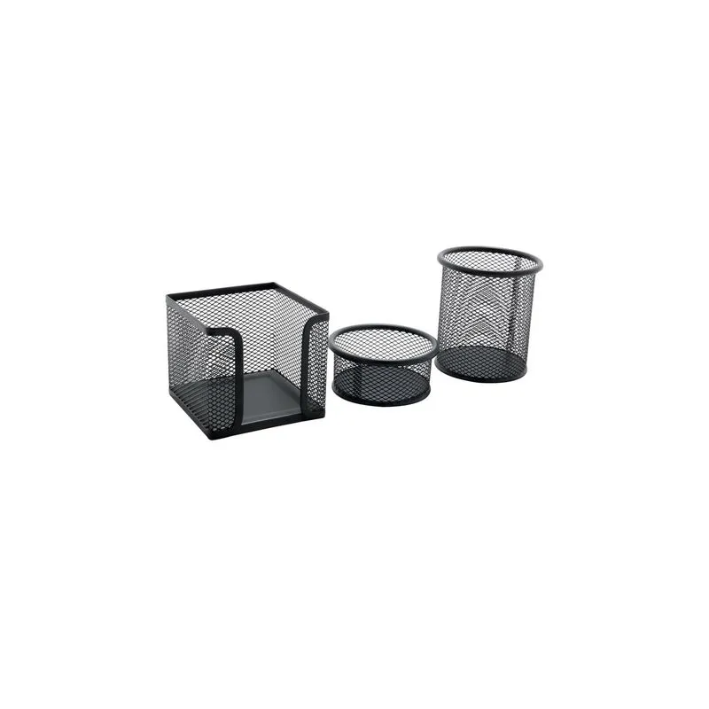 Kit Escritório Le Organizador de Mesa Aramado com 1 Porta Clips, 1 Porta Papel e 1 Porta Caneta