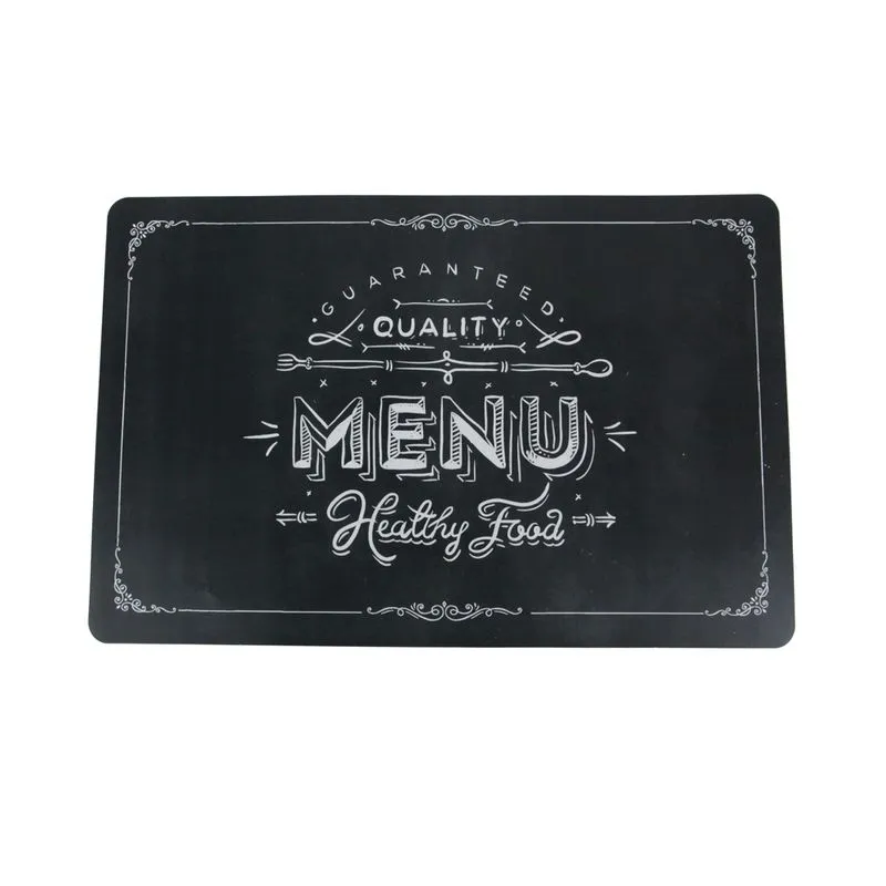 Jogo Americano Le Menu PVC Preto Estampado 28x43cm 1 Peça