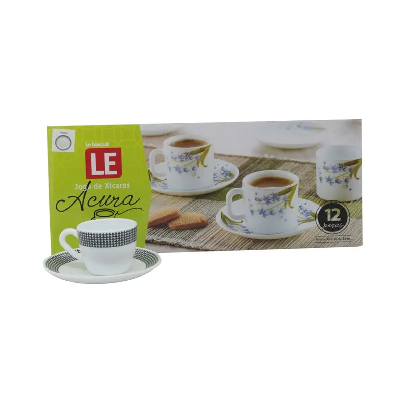 Conjunto Xícara de Café Le Acura Opaline 90ml com 6 Peças