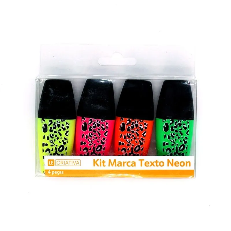 Kit Marca Texto Le Neon com 4 Unidades