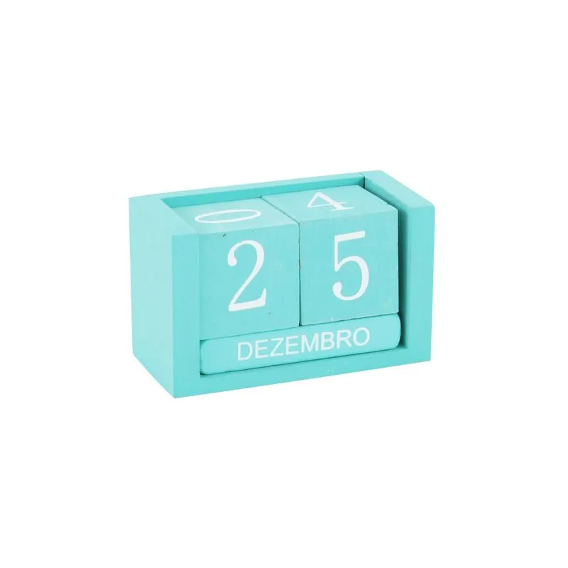 Calendário de Mesa em Mdf Le Permanente Cores Diversas - Item Sortido