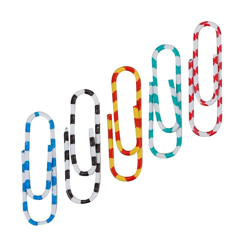 Clip Le Zebrado Colorido 28mm com 100 Unidades