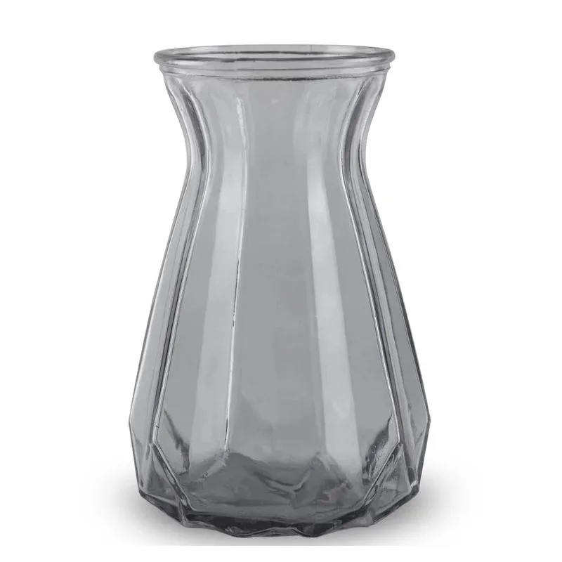 Vaso Le Flower Ambar 9,5x18cm Fumê