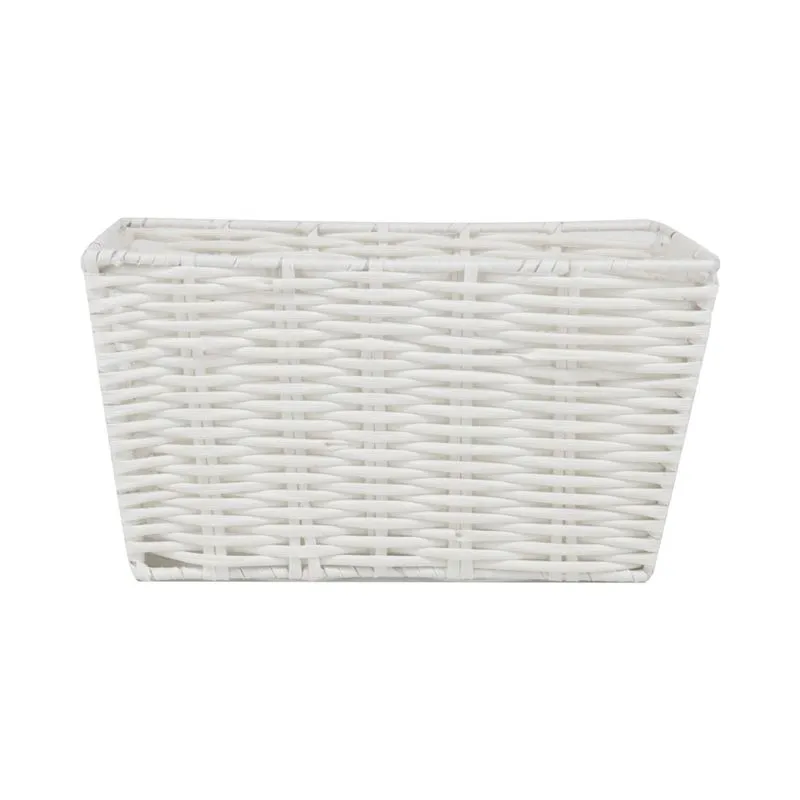 Cesto Organizador Le Tramado em Plástico Branco Retangular 25x18,5x13cm