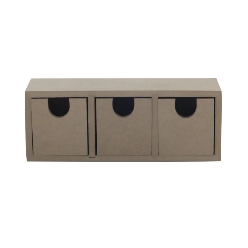 Gaveteiro Triplo Le Mdf 19x6x7cm