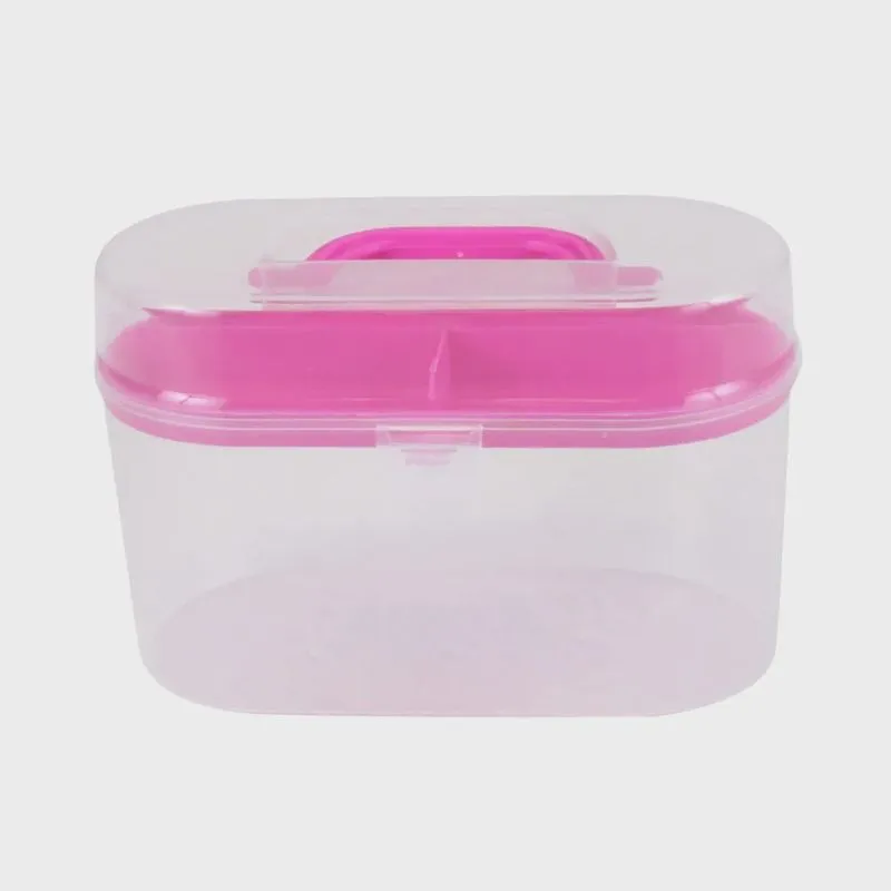 Organizador Plástico Baú com Divisórias 13,5x9,2x3cm B3-2 Cores Diversas - Item Sortido