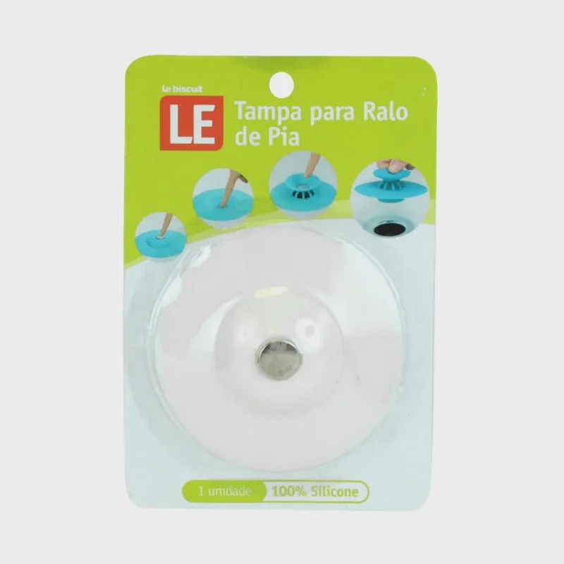Ralo para Pia Le Botton Silicone 10x3,6cm Branco