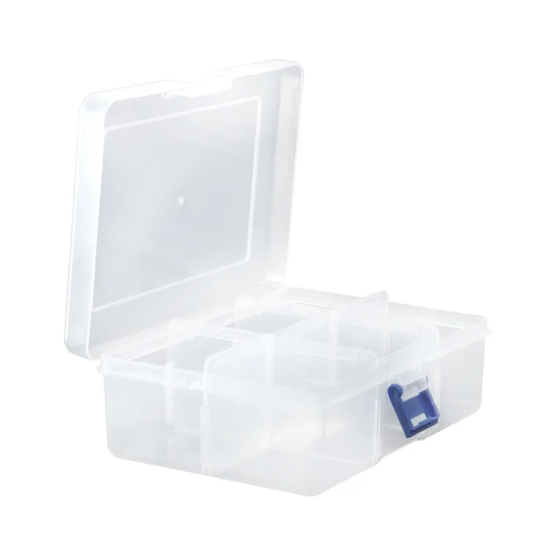 Organizador Plástico com 6 Divisórias 16,5x12x6cm Translúcido