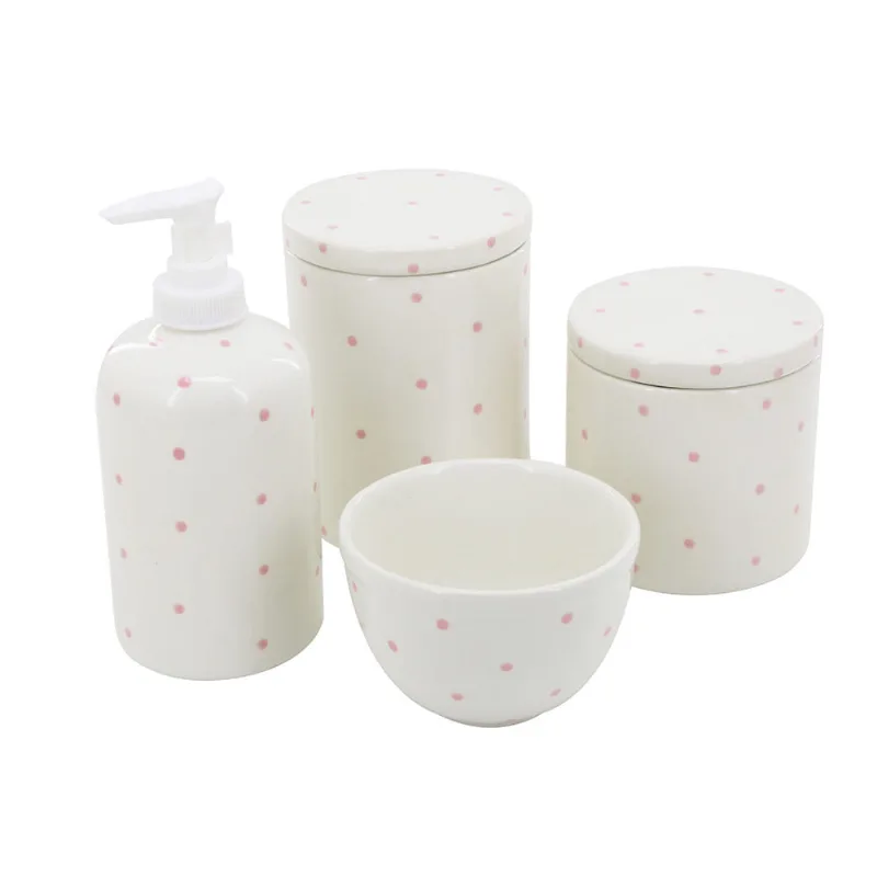 Kit Higiene Le Baby Cerâmica com 4 Peças Unica