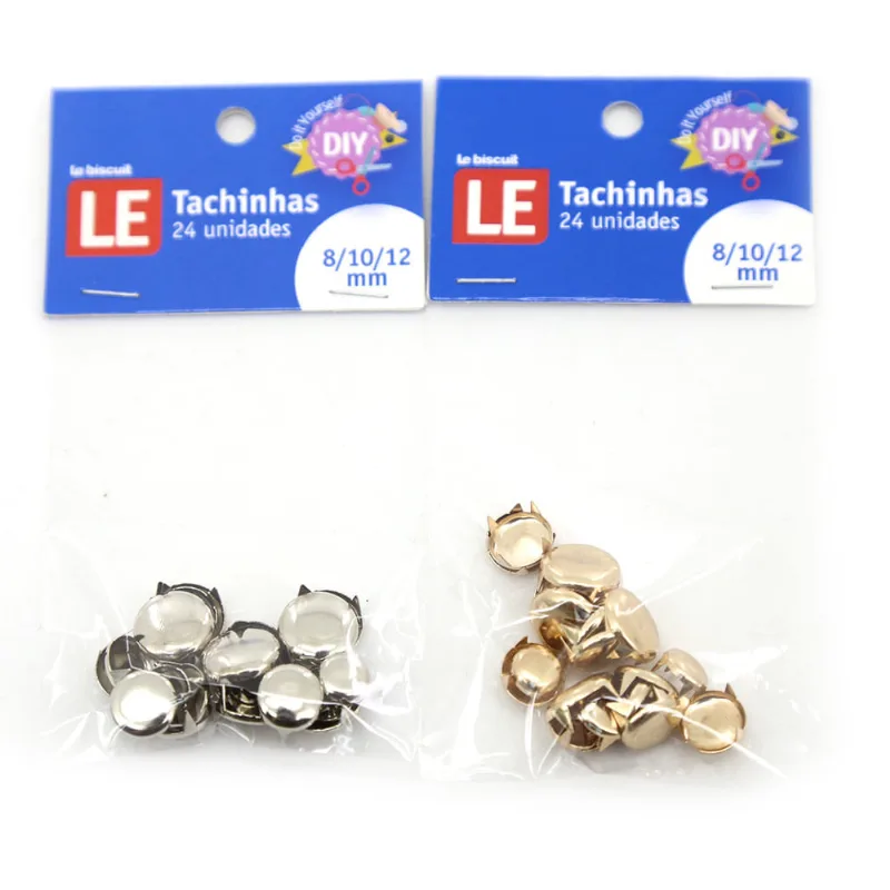 Kit Tacha Skipe Rebit Redonda Metálica 8mm/10mm/12mm com 24 unidades
