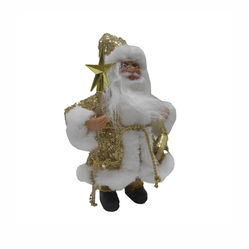 Papai Noel Natal Le 13x22cm Dourado