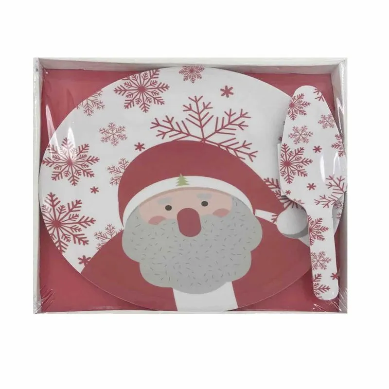 Prato Bolo Le 33cm com Espátula Noel