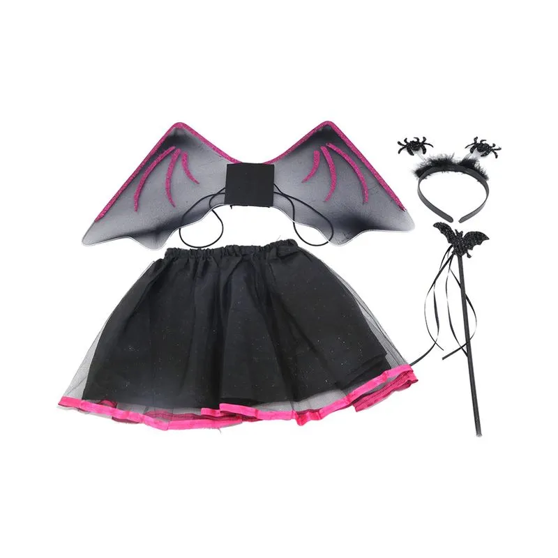 Kit Asa Saia Tiara Halloween