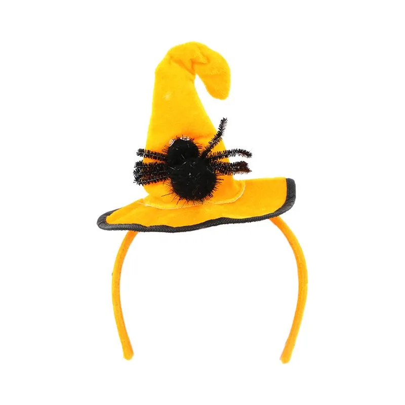 Tiara Chapéu Bruxa Le Halloween Amarelo