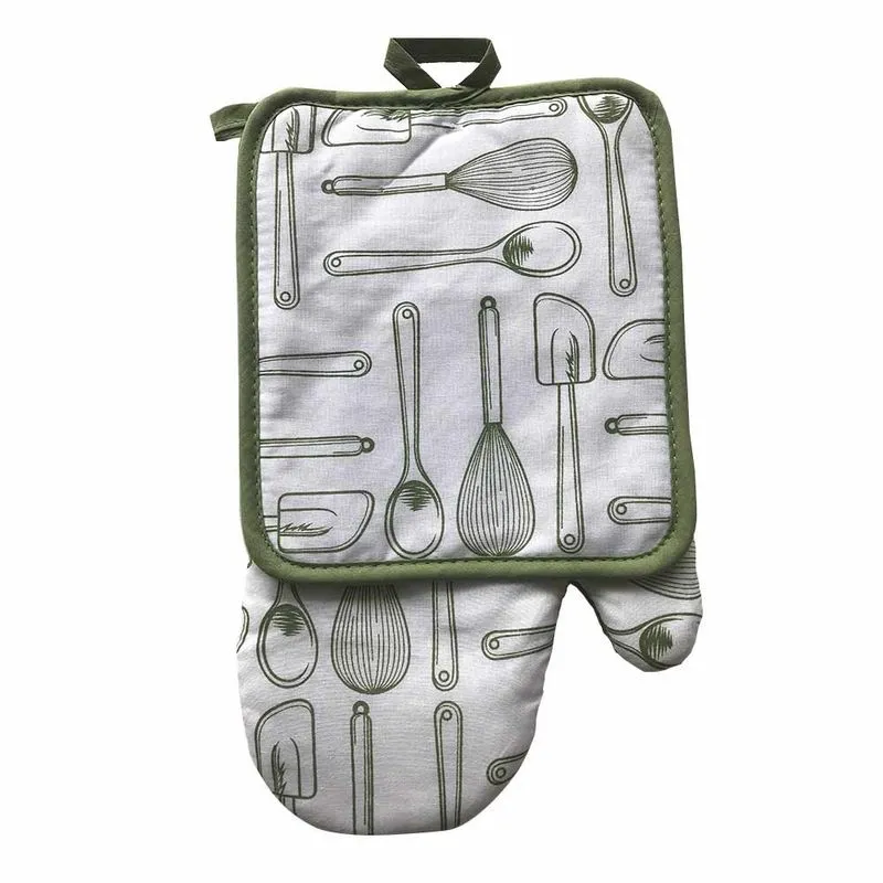 Conjunto Luva e Pega Panela Decor 17,5x20x18x30cm