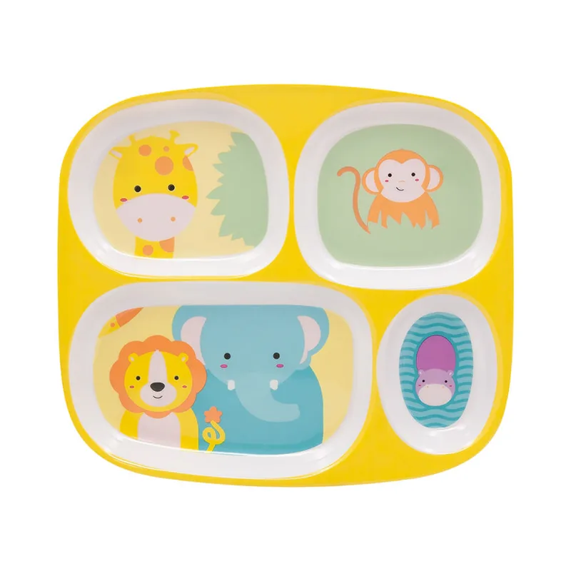 Prato com 4 Divisórias Le Baby Safari Melamina