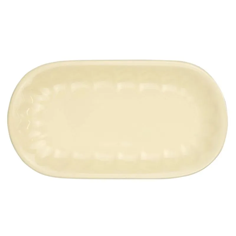 Travessa Le Badem em Cerâmica Bege Oval 19cm - 1 Peça