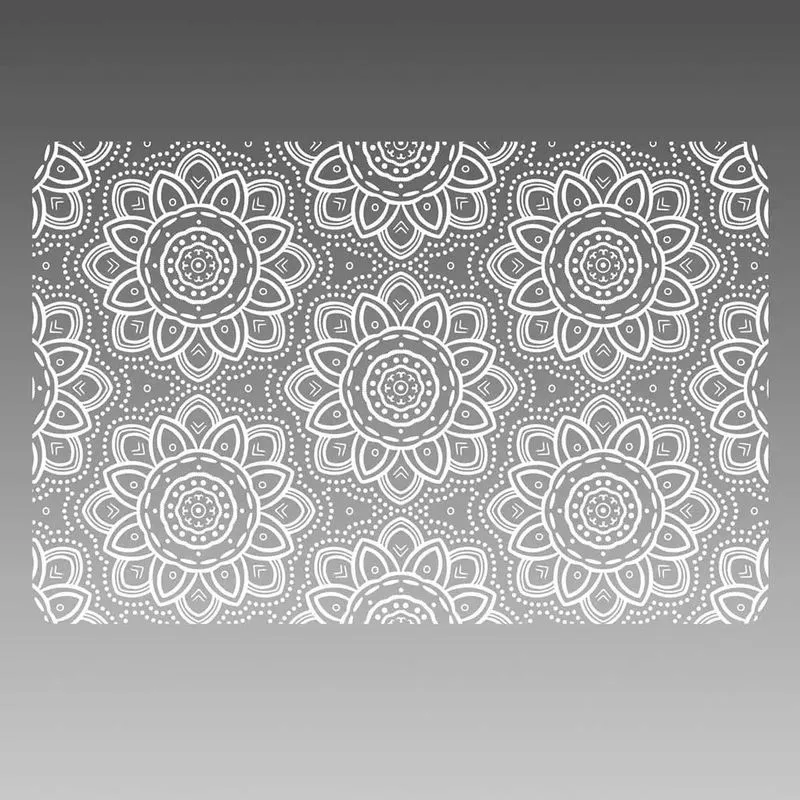 Jogo Americano Le Mandala Plástico e Poliéster Branco Estampado 1 Peça