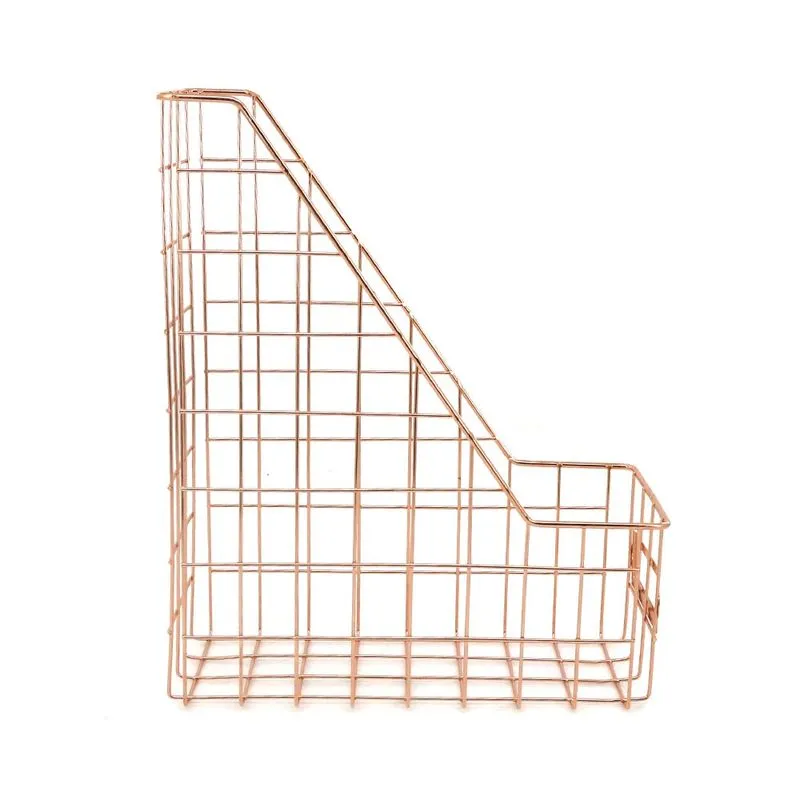 Porta Revista Le Aramado Metal Rosé Gold