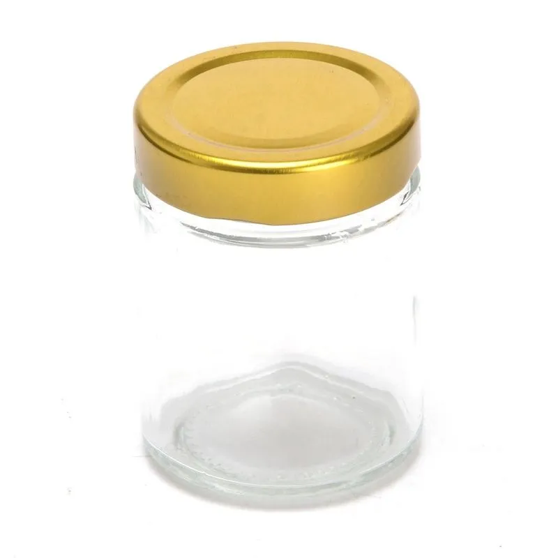Pote de Vidro Le Para Lembrancinha e Alimentos 165ml Dourado