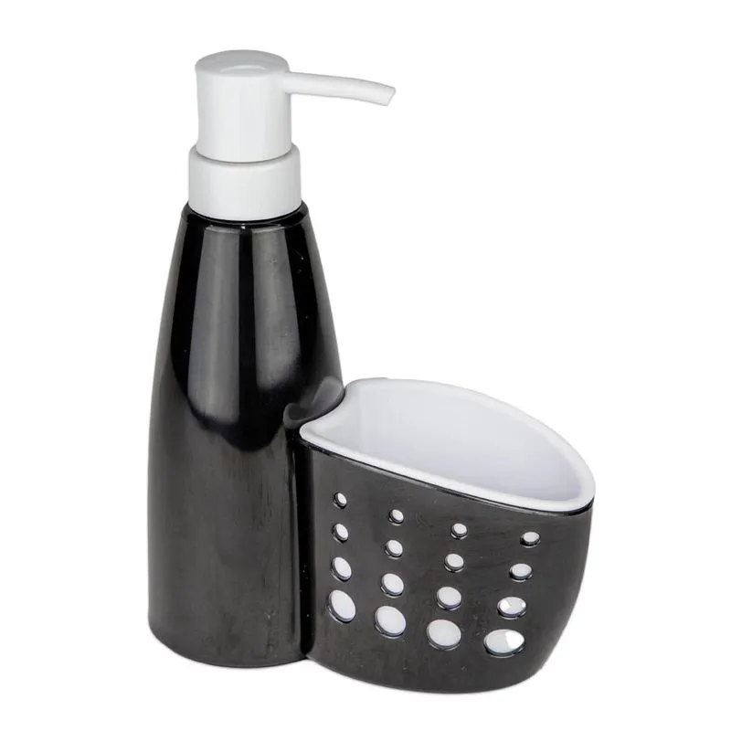 Dispenser de Detergente Le Clear em Plástico Preto