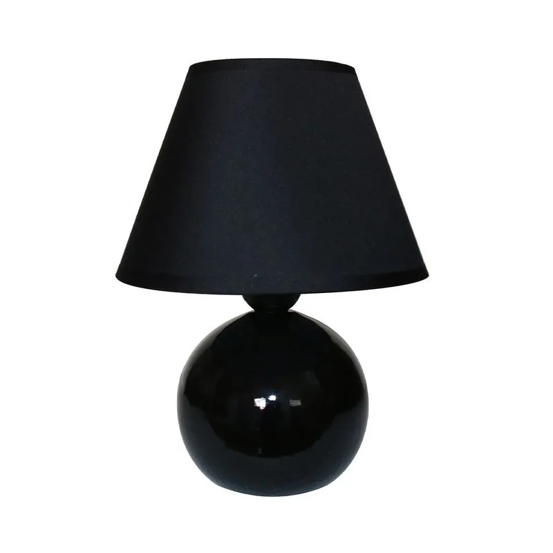Abajur de Cerâmica Le Berlim 25cm Preto Bivolt