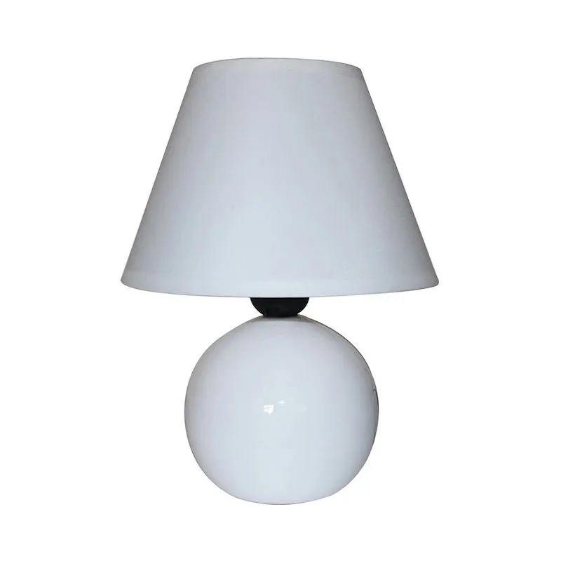 Abajur de Cerâmica Le Berlim 25cm Branco Bivolt