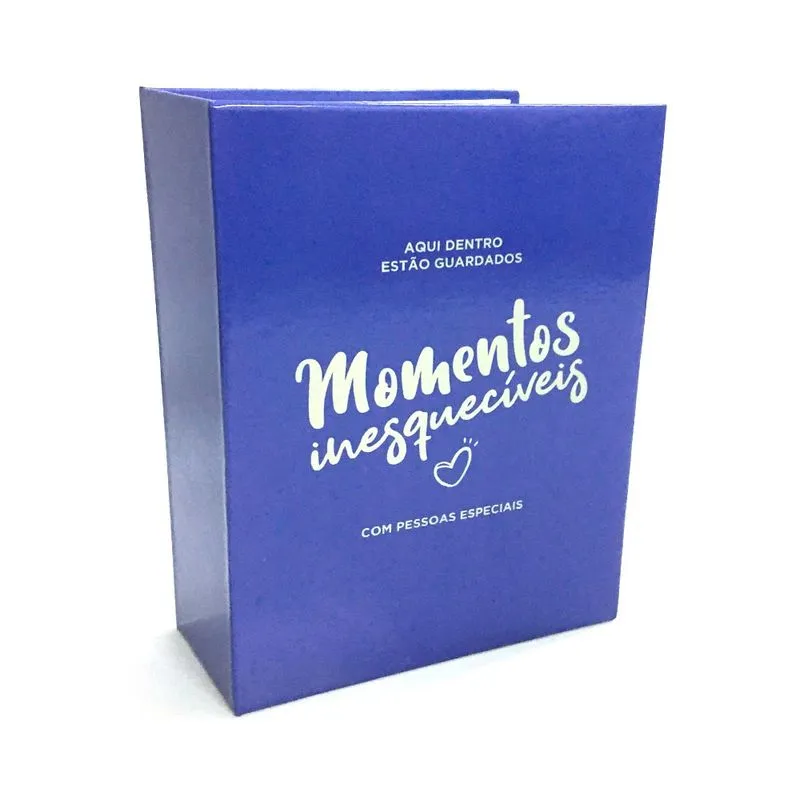Álbum de Fotografia Le Momentos Inesquecíveis Azul Color para 100 Fotos, 50 Folhas 12,5x16,5cm