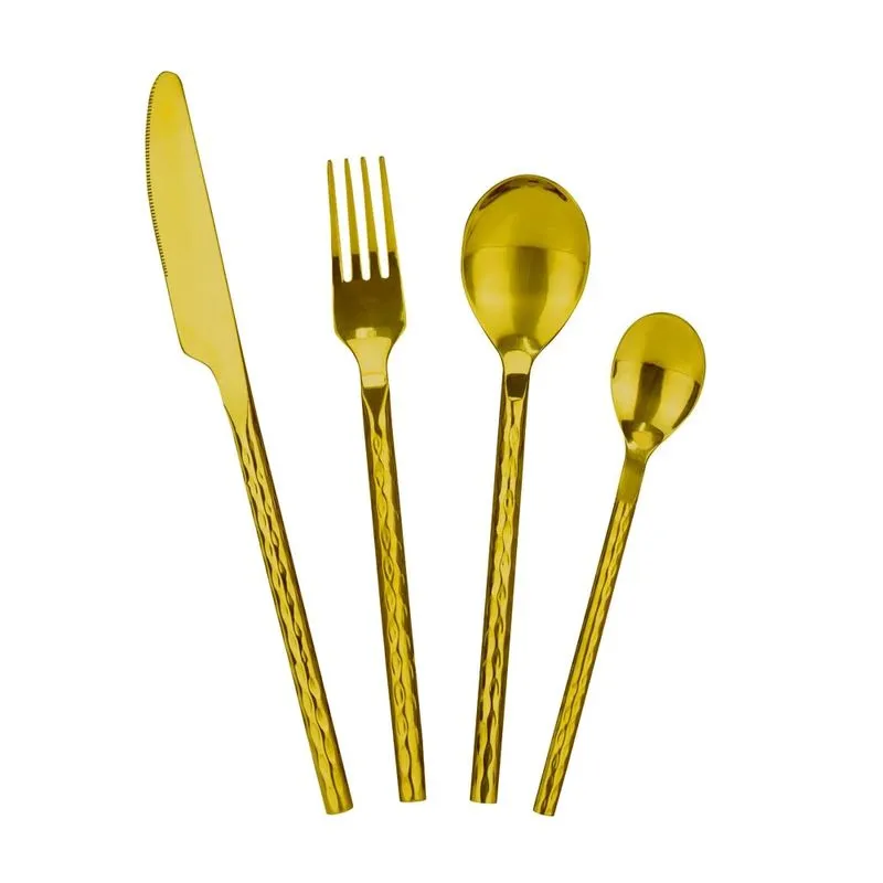 Faqueiro Kas Bali Gold com 12 Peças Inox