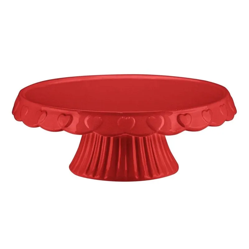 Prato Bolo Le Cake Vermelho 26cm