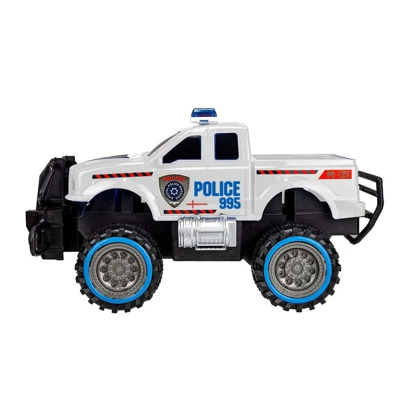 Carro de Polícia Le com Fricção Branco