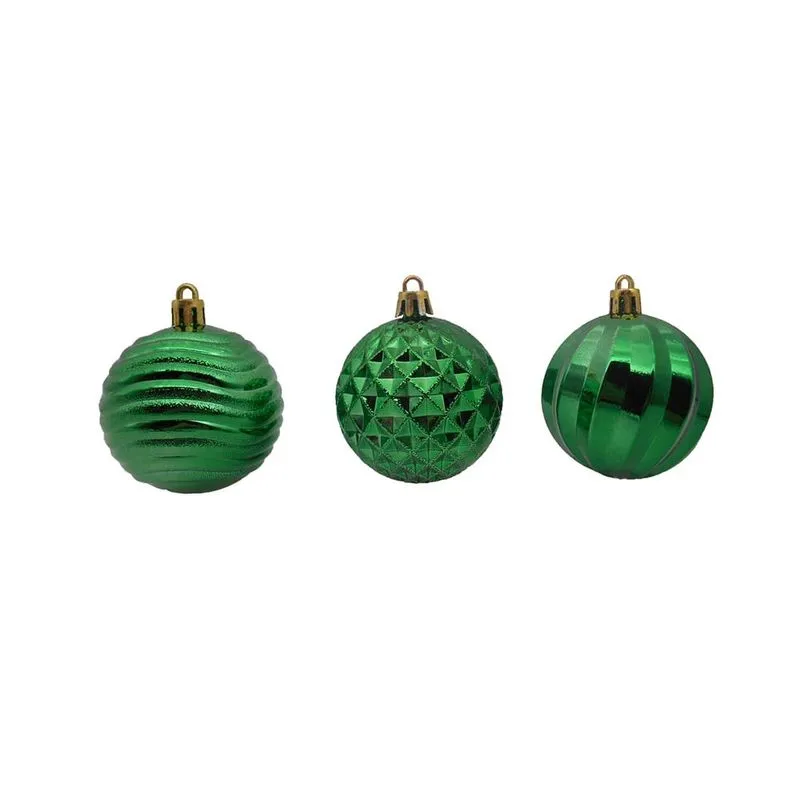Enfeite para Árvore de Natal Le Bola Verde com 6 Unidades