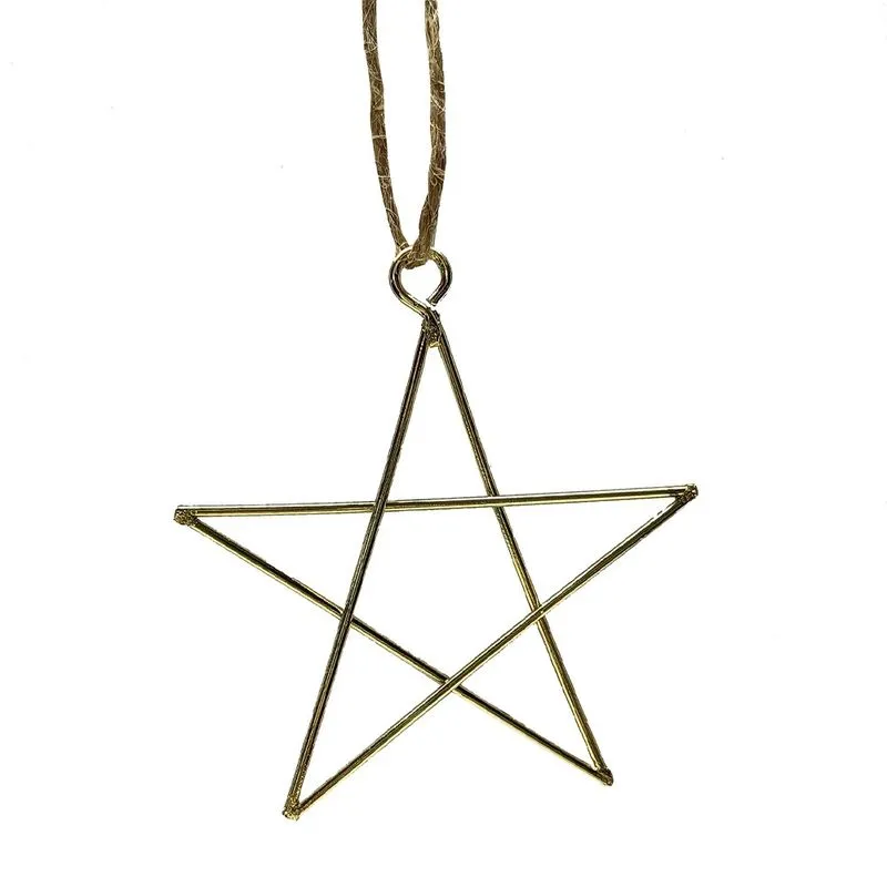 Estrela Aramada Decorativa Le 7,5cm Dourado