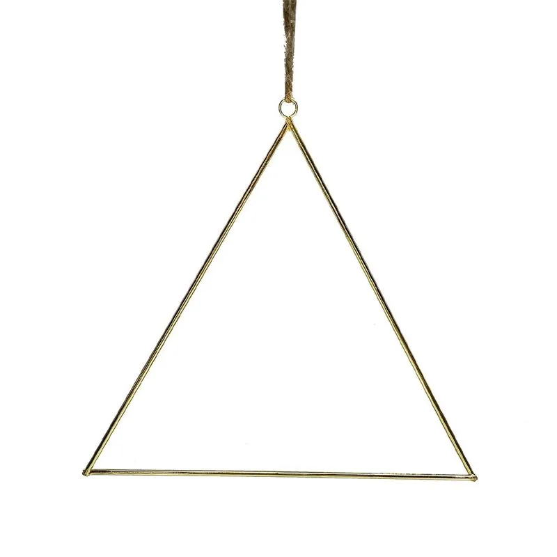 Triângulo Aramado Decorativo Le 26cm Dourado