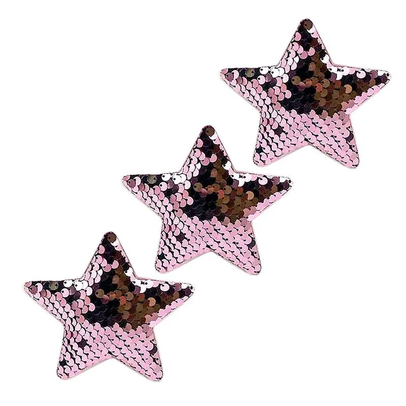 Presilha Natal Le Estrela Rosé Gold com 3 Unidades