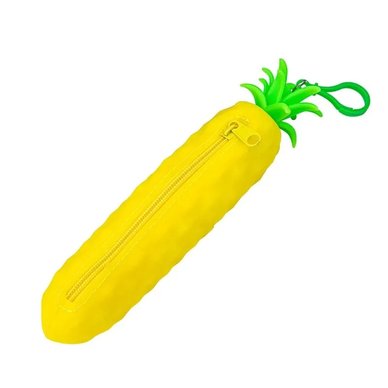 Porta Acessórios Silicone Le Soft Abacaxi 22x5cm Amarelo
