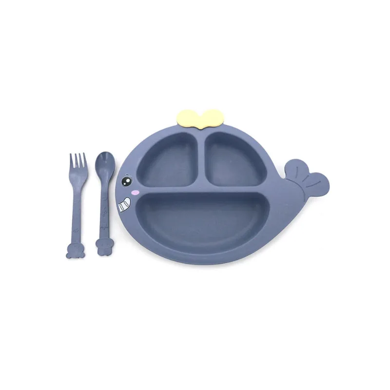 Conjunto Refeição Pbb Baleia Azul com 3 Unidades