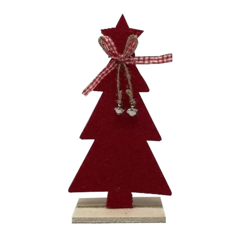 Enfeite Árvore de Natal Le Madeira Vermelho 20cm
