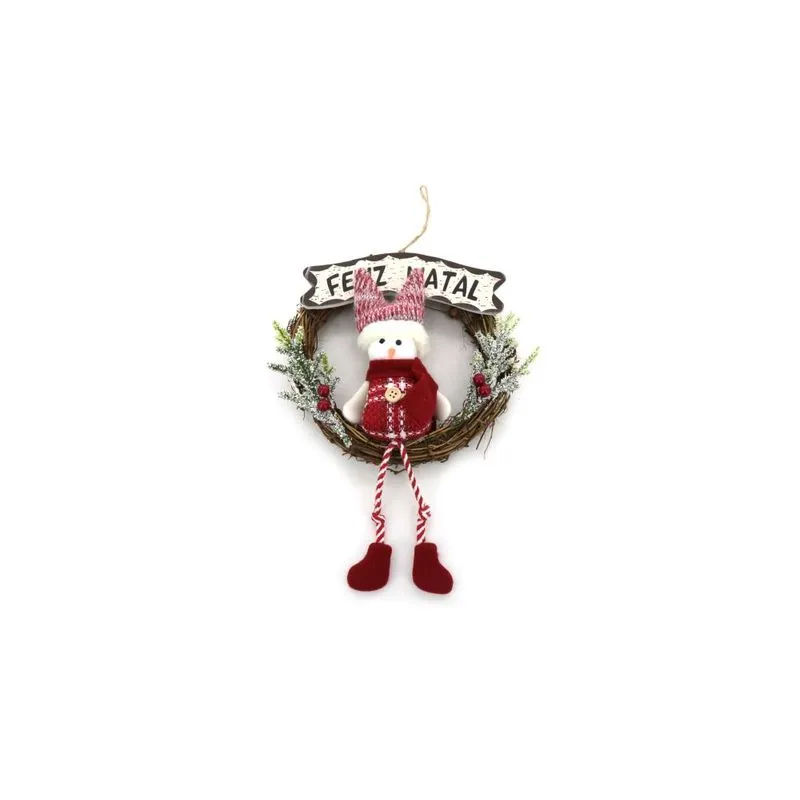 Enfeite de Natal Le Boneco Fofis com Aro 31x21cm