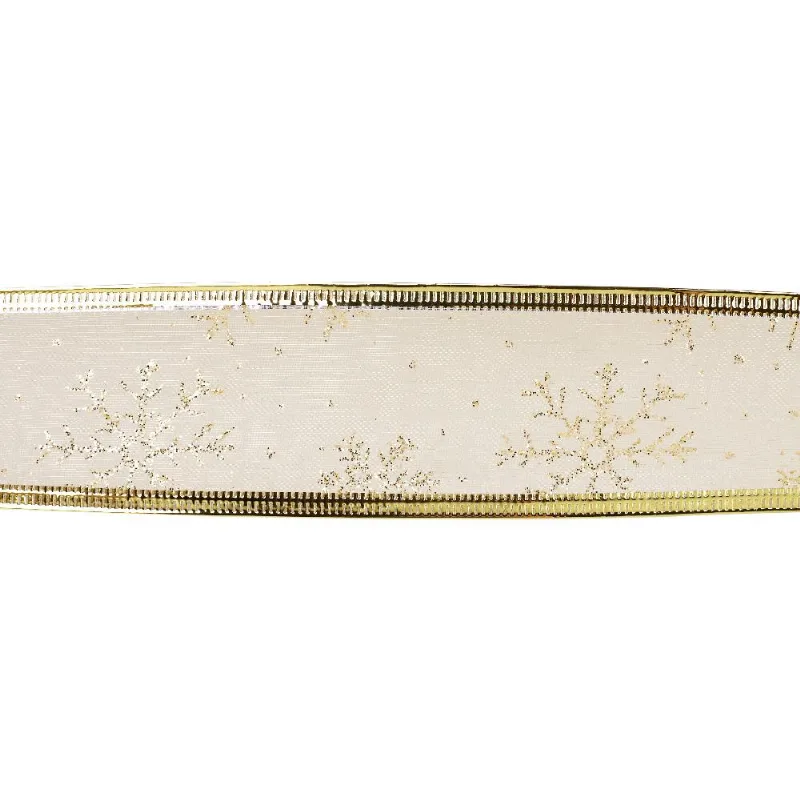 Fita Natalina Dourada 3.8cmx2.7m Cazza