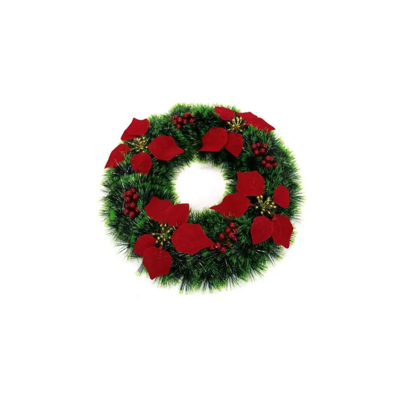 Guirlanda Folhas Vermelhas Le 38cm