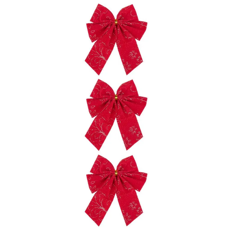 Kit Laços de Natal Decorado 11x14cm Cazza