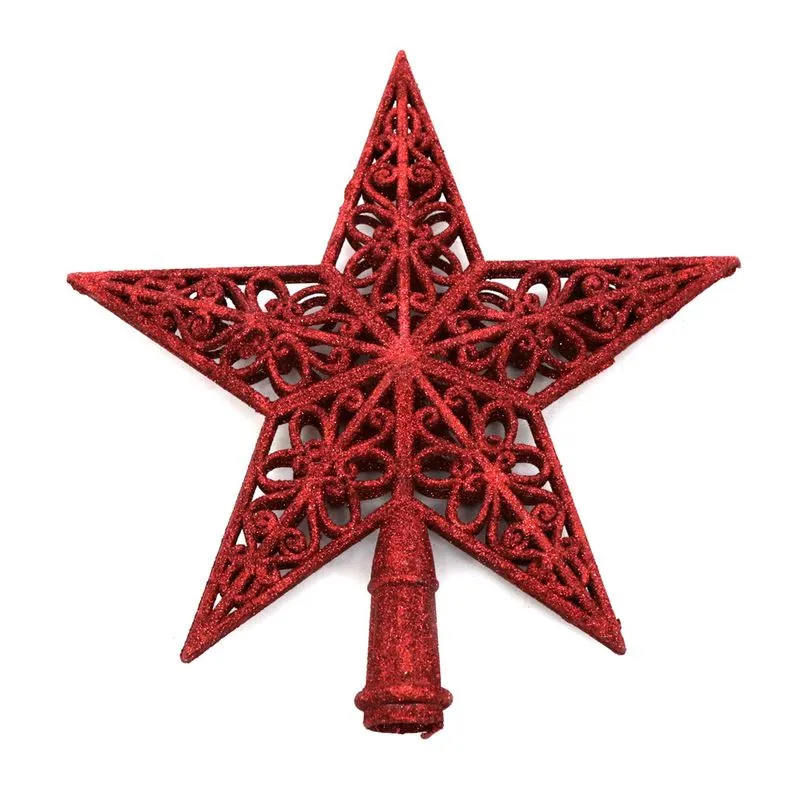 Ponteira Estrela para Árvore de Natal Le com Glitter 20cm